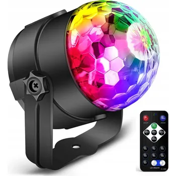 Osvětlovací technika DISCO PROJEKTOR KOULE LED RGB MINI KŘIŠŤÁLOVÁ LAMPA