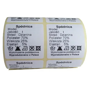 Speciální papír Samolepky s potiskem čárového kódu 40x40, etikety pro tisk, 500 ks, termotransfer
