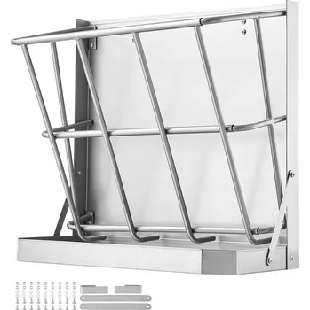 Krmítko pro ptáka Automatické nástěnné krmítko pro drůbež 2 v 1, 61x29.7x58.4 cm, Ocel