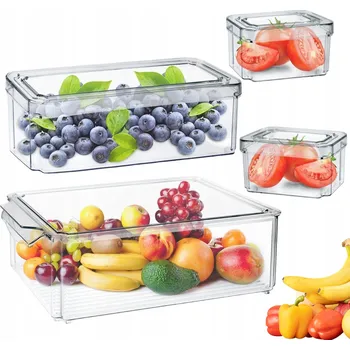 Dóza na potraviny SADA NÁDOB NA SKLADOVÁNÍ POTRAVIN 4 KS KRABIČKY NA JÍDLO