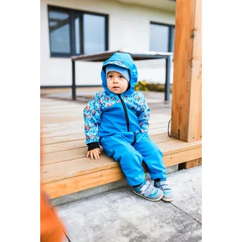 Kojenecká kombinéza Shara Dětská softshellová kombinéza - tyrkys/tygřík Velikost: 92