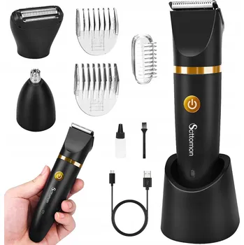 Holicí strojek HOLICÍ STROJEK PÁNSKÝ ZASTŘIHOVAČ VOUSŮ HLAVY NOS UŠI WET&DRY USB 3V1