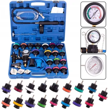 Autodiagnostika Tester chladicího systému, měřák těsnosti, kontrola úniku chladicí kapaliny, 28 dílů