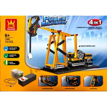 ostatní stavebnice Wange 1406 – Power Machinery s motorem | 178 dílků | Technická stavebnice