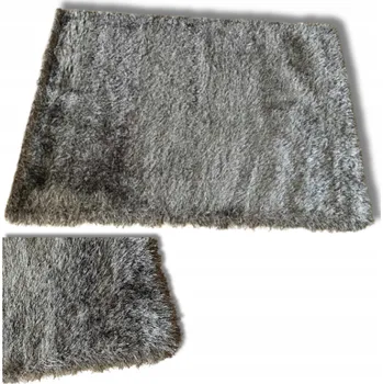 Koberec Koberec Shaggy Enzo 120x180 Hustý Lesklý Béžový Stříbrný Šedý Slonová Kost
