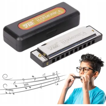 Foukací harmonika Diatonická foukací harmonika JDR 10B, 10 kanálků, C dur, pro začátečníky