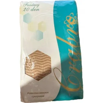 Dámské punčochy Punčocháče hnědé se vzorem, velikost 8