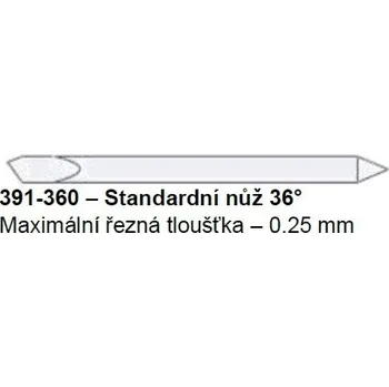 Pracovní nůž Řezací nůž standard 36° DIA: 1,5mm