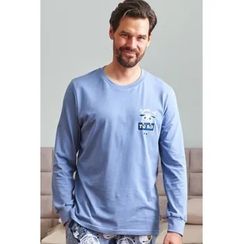 Pánské pyžamo Pánské pyžamo Doctor Nap 7347 - bavlna Modrá XL