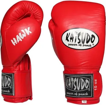 Boxerské rukavice Katsudo box rukavice Hawk, červené