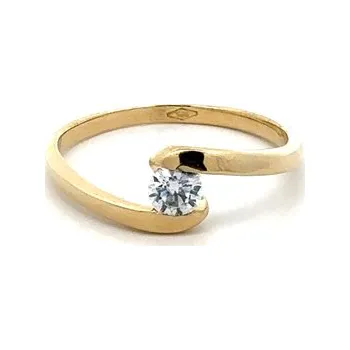 Prsten Zlatý Zásnubní Prsten se Zirkonem 7131874