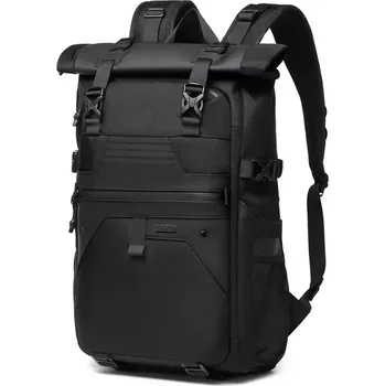 Městský batoh Ozuko sportovní Roll-top batoh Demas Černý 38L