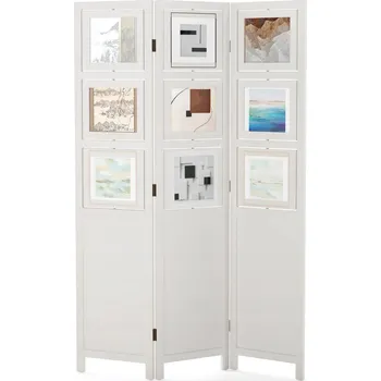 Rám na obraz Paraván s rámečky na fotografie 170 x 121 cm, bílý