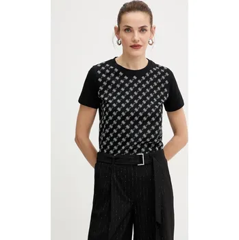 Dámské tričko Bavlněné tričko Guess dámské, černá barva, W5BI21 I3Z14 W5BI21.I3Z14 99X, vel. XL