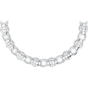 Náhrdelník Dámský Náhrdelník z Bílého Zlata se Zirkony 7040186