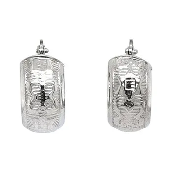 Náušnice Kruhové Náušnice z Bílého Zlata 7121748