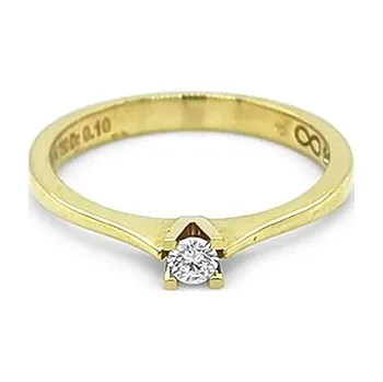 Prsten Zlatý Zásnubní Prsten s Diamantem 2011314