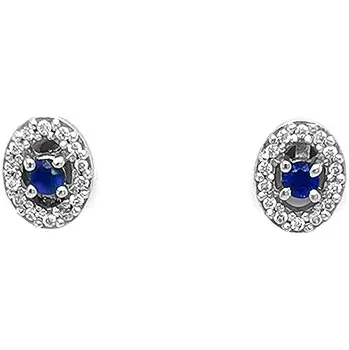 Náušnice Zlaté Náušnice se Safíry a Diamanty 2020211