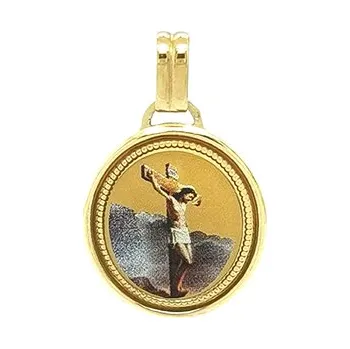 Přívěsek Zlatý medailon s Ježíšem Kristem 7151222