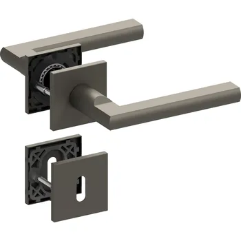 Dveřní kování Qolibri dveřní kování SU 1025 RHR na tenké rozetě (titan satén) Provedení: Klika / klika bez rozet