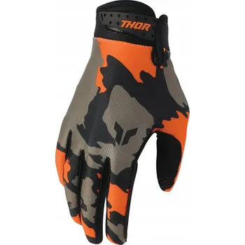 Moto rukavice RUKAVICE NA CROSSKU ČTYŘKOLKU ATV THOR LAUNCHMODE HUNTER ORANGE/BLACK L
