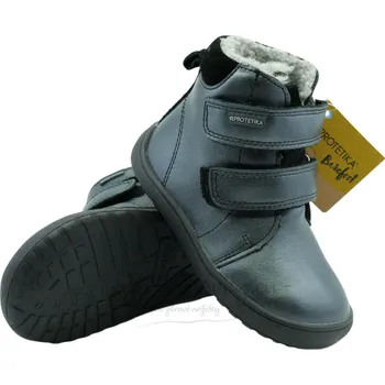 Dívčí zimní obuv Zimní barefoot dětská obuv Protetika Beka black - vel. 32