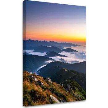 Obraz Obraz do obýváku, ložnice, kanceláře, Horská krajina západ slunce 60x90