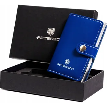 Peněženka Peterson peněženka z pravé kůže modrá - unisex