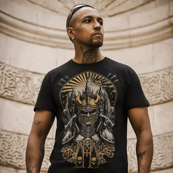 Pánské tričko tričko hardcore pánské - FALLEN KNIGHT - HYRAW - 254TS08