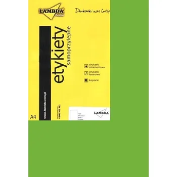 Speciální papír Icpc Samolepicí etikety A4 ZELENÉ FLUO 100 ks