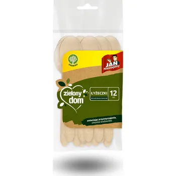 Příbor Lžičky na jedno použití Jan Niezbędny Zelený Dům 12 kusů