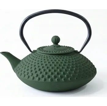 Konvice na čaj KONVICE LITINOVÁ ČAJNÍK S LOUHOVAČEM MIKA 1,25 L ZELENÁ JAPONSKÁ SE SÍTKEM