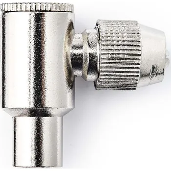 Redukce Nedis Konektor anténní úhlový TV zástrčka kovová, 2 ks (CSGB40905ME)