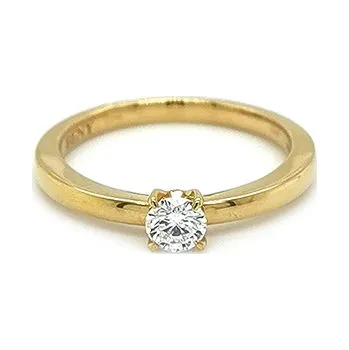 Prsten Zlatý Zásnubní Prsten s Diamantem B200162