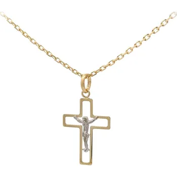 Přívěsek Zlatý Přívěsek Kříž s Ježíšem Kristem 7151805