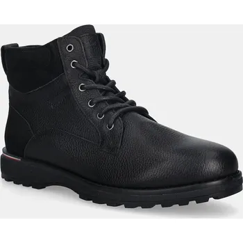Oblečení a móda Kožené boty Tommy Hilfiger CORPORATE W LTH LACE BOOT FM0FM05606 černá 99X, EUR 42