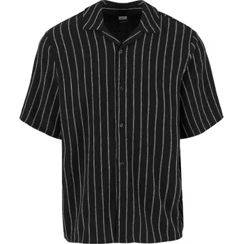 Pánská košile Pánská košile URBAN CLASSICS TB7342 BLACK/OFFWHITE XL