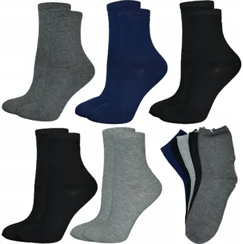 Pánské ponožky 5X PONOŽKY bavlněné vysoké, dlouhé, hladké 39-41