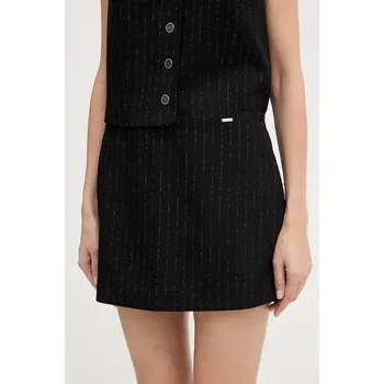 Dámská sukně Minisukně Guess ZANITA černá barva, mini, W5BD64 W2422 W5BD64.W2422 99X, vel. S