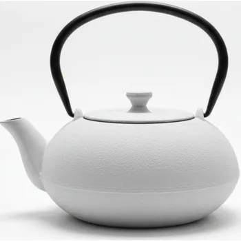 Konvice na čaj KONVICE LITINOVÁ ZÁZVOROVÁ S VAŘIČEM NOMI 800 ML BÍLÁ NA ČAJ