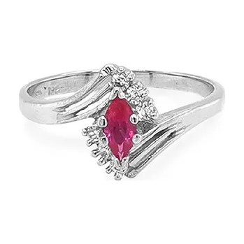 Prsten Zlatý Prsten s Barevnými Kameny 7130320