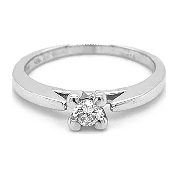 Prsten Zlatý Zásnubní Prsten s Diamantem 2010723