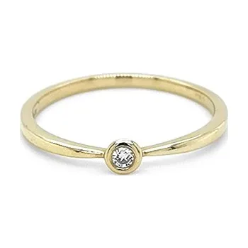 Prsten Zlatý Zásnubní Prsten s Diamantem 2011268