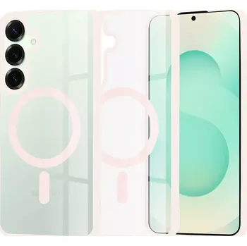 Pouzdro na mobilní telefon Kryt Samsung Galaxy S25 Plus, Techsuit - MagSafe Pro, růžový