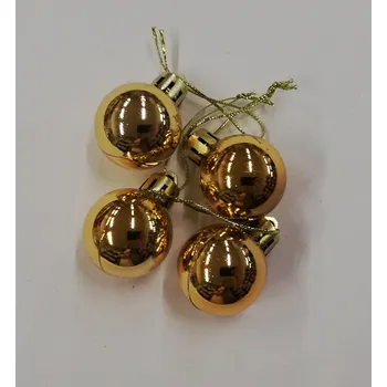 Vánoce Vánoční koule lesklá 3cm - zlatá