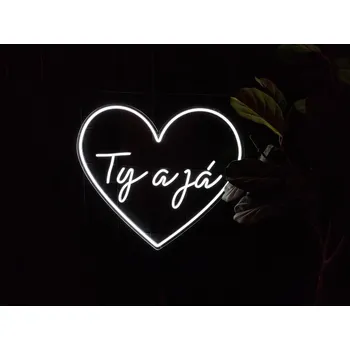 Svatební dekorace Neony na Míru Neonový Svatební Nápis Dekorace Svatba LED Výběr Variant TY A JÁ 69x62 cm