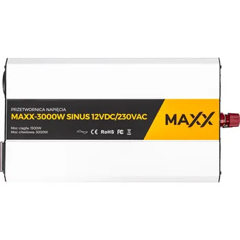 Měnič napětí MĚNIČ NAPĚTÍ NAPĚTÍ ČISTÝ SINUS 12V 230V MAXX 1500/3000W LCD PILOT