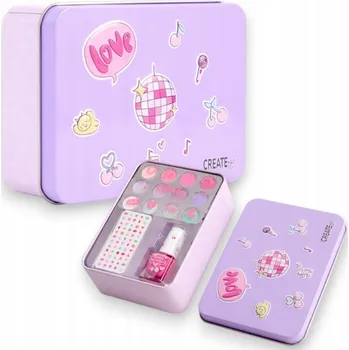 Make-up CREATE IT! Sada MAKE UP Kosmetika Stíny Lak na nehty Plechovka Fialová pro děti