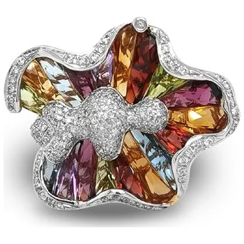 Prsten Zlatý Prsten Barevné Polodrahokamy 2011600