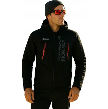 Pánská softshellová bunda Geographical Norway pánská softshellová bunda s kapucí Techno, velikost S